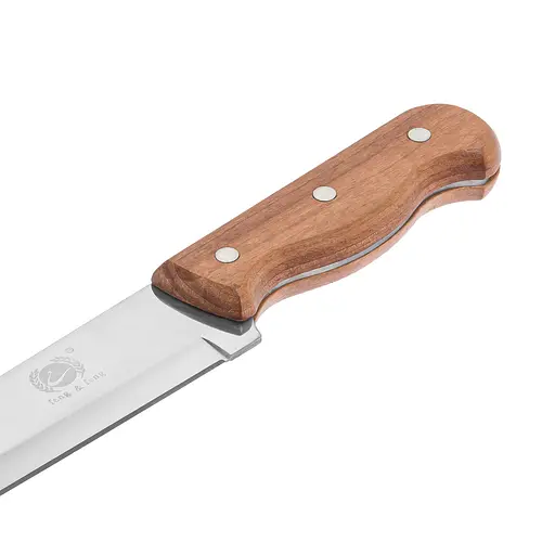 Нож кухонный толстый с деревянной ручкой 33 см, Kitchen Master 87141 - фото 6