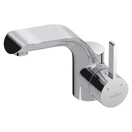 Змішувач для умивальника Cersanit Luvio S951-142 з донним клапаном Хром 30412 - фото 1