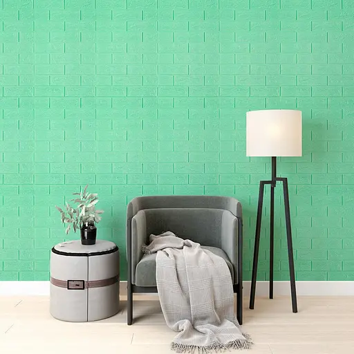 3D панель самоклеящаяся 700х770х3мм кирпич Мята (012-3) SW-00000233 - фото 5