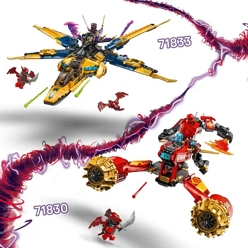 Конструктор LEGO Ninjago Суперштормовий реактивний літак Рас та Арін 510 деталей (71833) - фото 17
