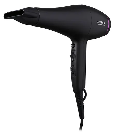 Фен Ardesto HD-Y222PRO, Black, 2200W, 2 швидкості, 3 режими, дифузор, концентратор, функція &quot;Cool Shot&quot;, захист від перегріву, Soft Touch покриття