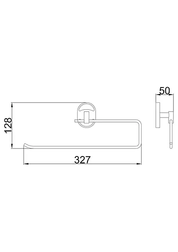 Тримач для рушників Frap F1903-2 30 см 1/80 хром - фото 2