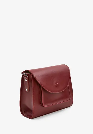 Жіноча шкіряна сумка Liv бордова - фото 6