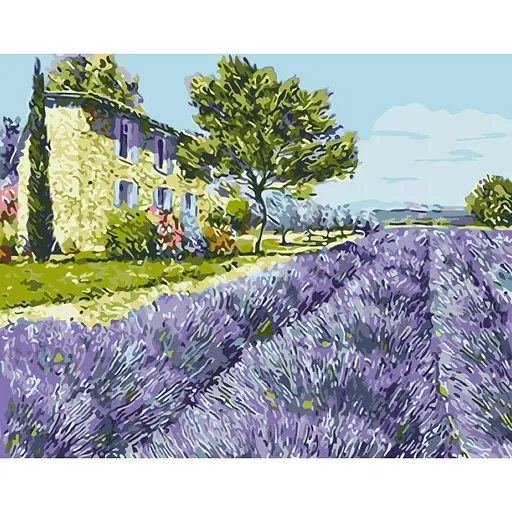Картина за номерами без підрамника "Лавандове поле" 11009-ACNF 40х50 см