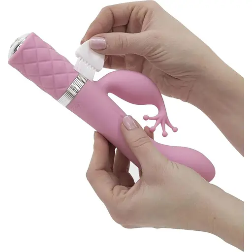 Роскошный вибратор-кролик Pillow Talk Kinky с кристаллом Сваровски - фото 6
