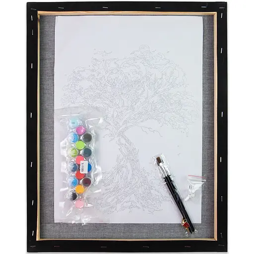 Набор для росписи по номерам Strateg Слон на сафари в розовых оттенках на черном фоне 30х40 см (FH-17) - фото 2