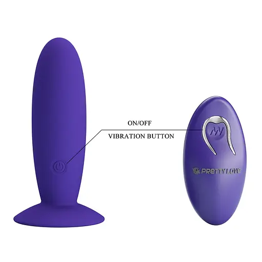 Анальная пробка Pretty Love Remote Control Vibrating Plug Youth 11 см (фиолетовый) - фото 5