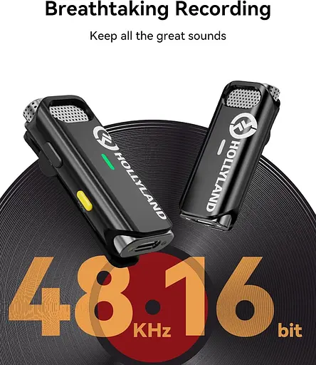 Бездротовий мікрофон Hollyland Lark C1 для iPhone з сертифікованим роз'ємом Lightning MFi - фото 4