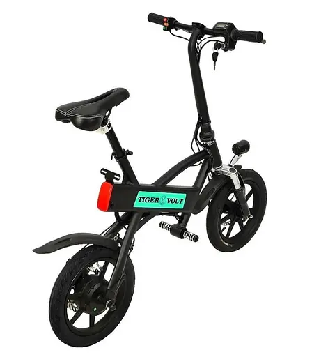 Электроскутер ZM TigerVolt 14 с колесами 14" Черный - фото 2