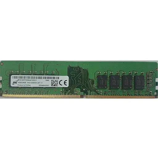 Оперативна пам'ять Micron DDR4 16GB 3200MHz 2Rx8 PC4-25600, non-ECC Unbuffered Б/В