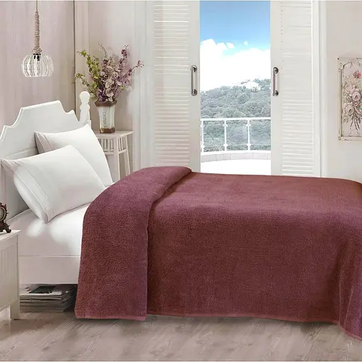 Простыня Iris Home махровая 190х220 см терракотовая 000164574