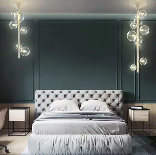 Оригінальна люстра в видовженому білому корпусі з прозорими плафонами Line.F CA 15-10 - фото 8