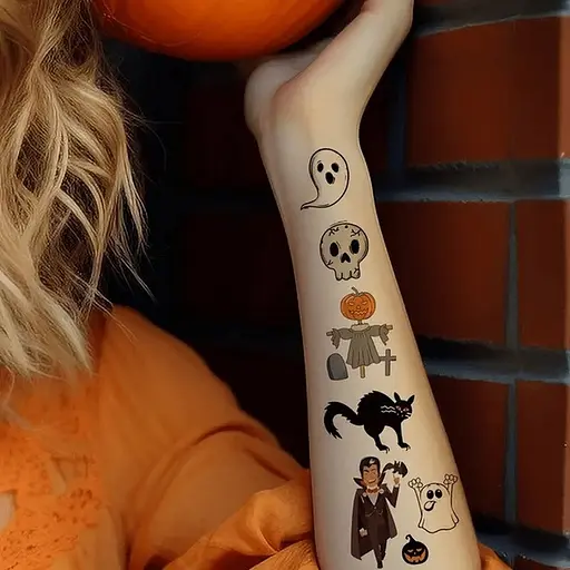 Набор детских временных татуировок "Хэллоуин" kids-tatto-halloween-set-30 - фото 6