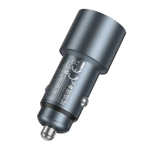 Автомобільний зарядний пристрій HOCO Z60 Bloom 48W dual-port PD30W+QC3.0 multi-protocol car charger чорний - фото 3