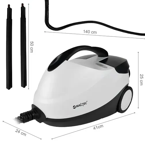 Парочиститель MalTec HDS7000W-PRO, 2000 Вт, 4 бар, 1,6 л, регулировка пара, комплект насадок, без химии - фото 2