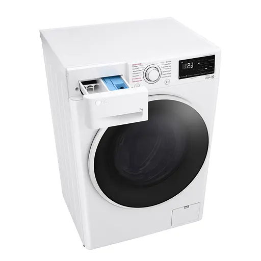 Стиральная машина LG фронтальная 7 кг 1200 A+++ 48 см дисплей пара инвертор белый - фото 8