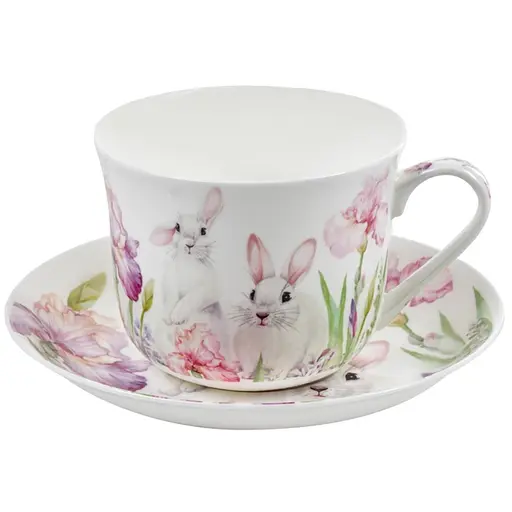 Чайный набор Lefard Кролик в цветах 2 предмета 470 мл (924-804)