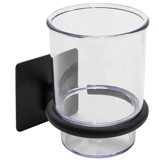 Склянка для зубних щіток Rea 322189A black REA-77070 чорний матовий - фото 3