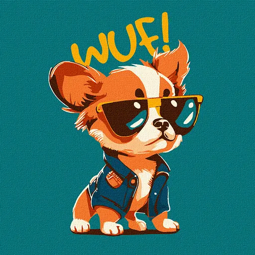 Картина за номерами Rosa Start Стильний песик 15х15 см з мольбертом - фото 2