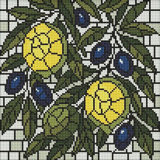 Алмазная мозаика Витраж. Лимоны AMO8349, 30х30 см