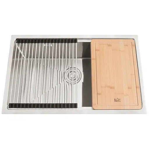 Кухонна мийка під стільницю 1.5 мм кухонна станція Nett NS-7042, Нержавіюча сталь - фото 2