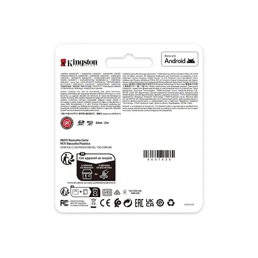 Карта памяти Kingston 256 GB microSDXC Canvas Go! Plus UHS-I U3 V30 A2 Class 10 (SDCG4/256GBSP) - фото 4