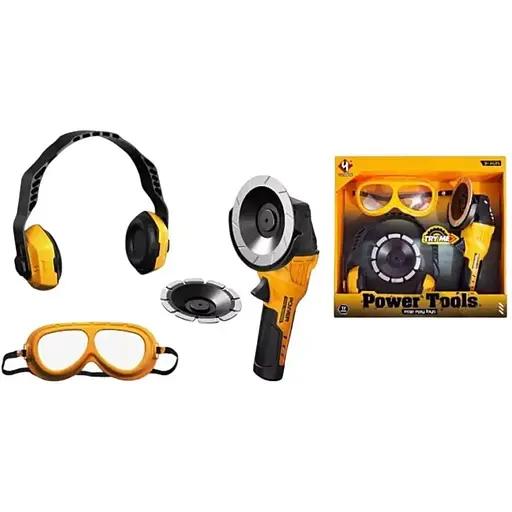 Дитячий набір інструментів T057 пила, навушники, окуляри, на батарейках - фото 3