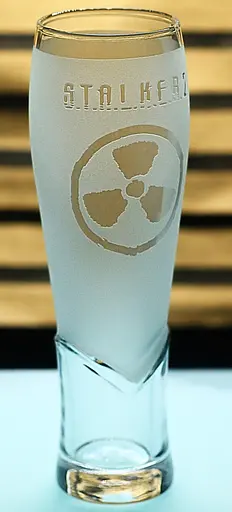 Келих для пива соку води 440 мл з гравіюванням гри Сталкер 2 S.T.A.L.K.E.R. матове скло подарунок фанату гри - фото 2