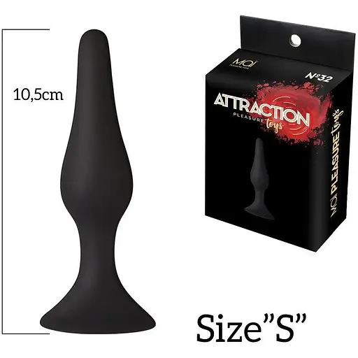 Анальна пробка на присосці Mai Attraction Toys №32 Black - фото 2