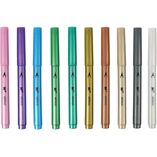 Фломастеры Yes Fusion 10 цветов металлик (650591) - фото 4