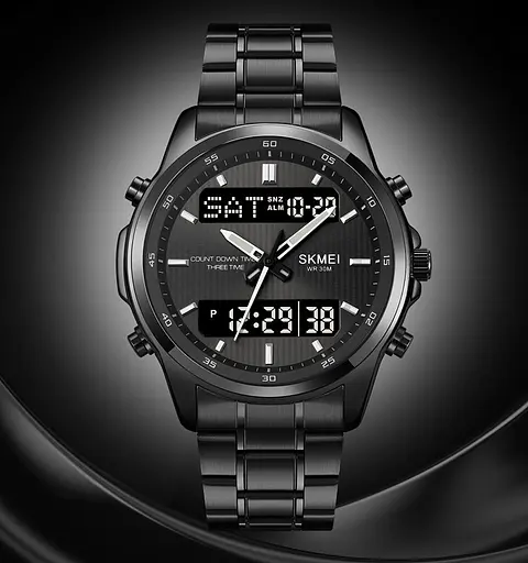 Наручний годинник чоловічий Skmei 2049 Black Black, 2049BKBK (18421) - фото 3