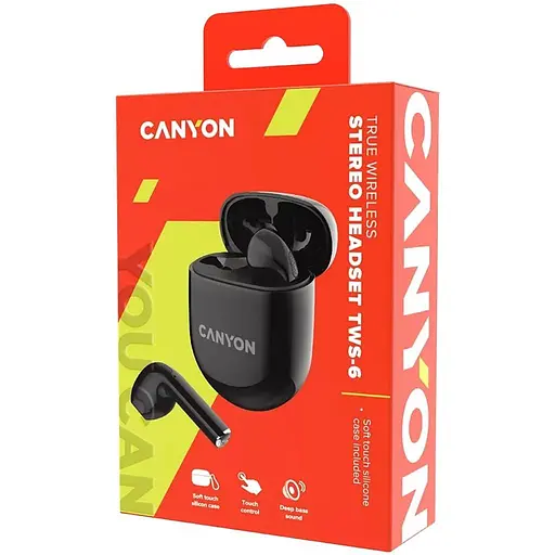 Навушники Canyon TWS headset TWS-6 Black (CNS-TWS6B) - фото 5