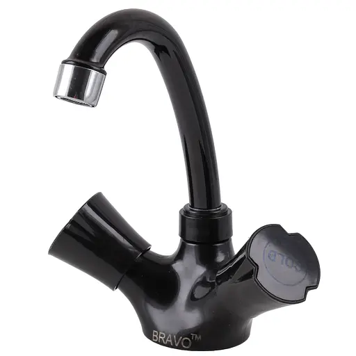Змішувач для умивальника Bravo B2-11-401 термостійкий ABS пластик Чорний матовий - фото 4