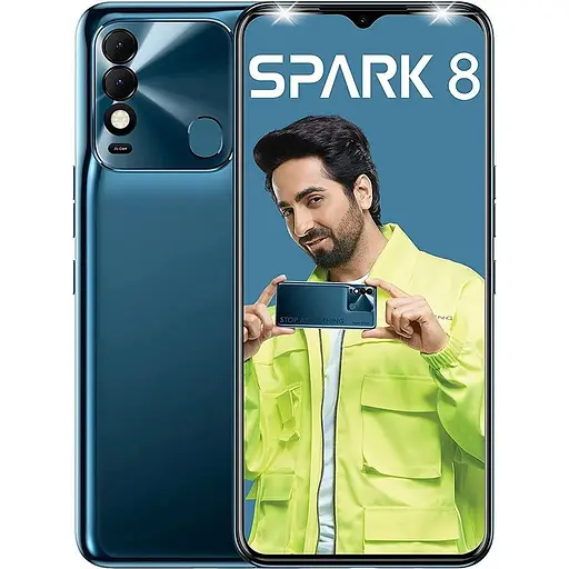 Смартфон Tecno Spark 8 4/64GB Atlantic Blue (Global Version)