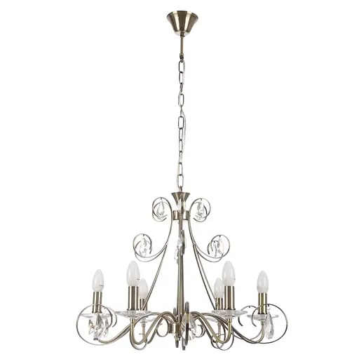 Люстра свеча Brille подвесная хрустальная E14 60W (BCL-413S/6)