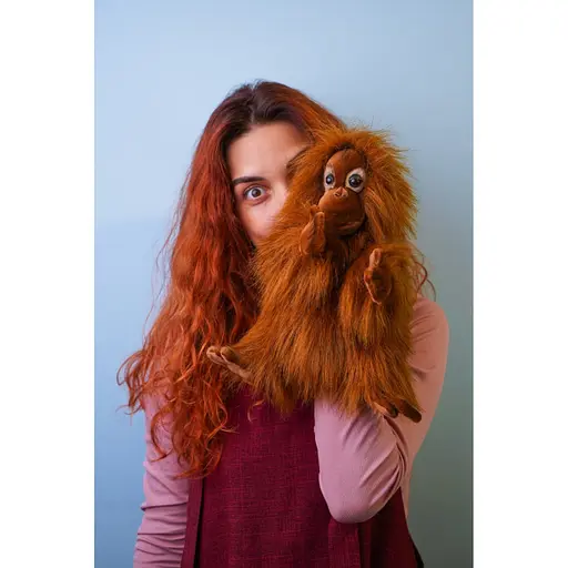 М'яка іграшка на руку Hansa Puppet Малюк орангутанг 25 см (4038) - фото 6