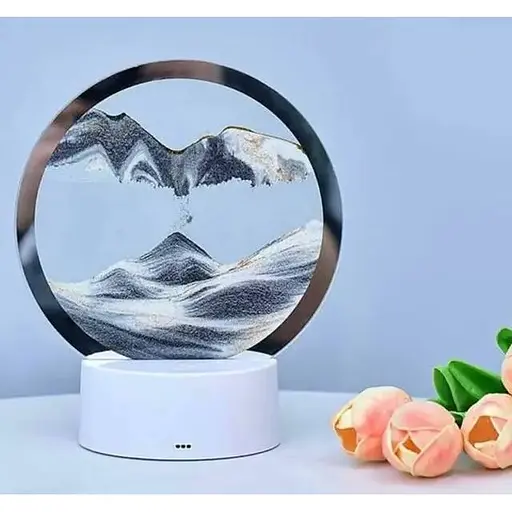 Нічник настільний із рухомим піском та 3D ефектом декоративная лампа - фото 4