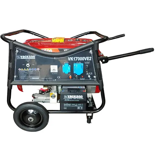 Генератор бензиновый Vackson VC17000EV2 7.5 кВт 1-фазный +AVR защита +электростатер