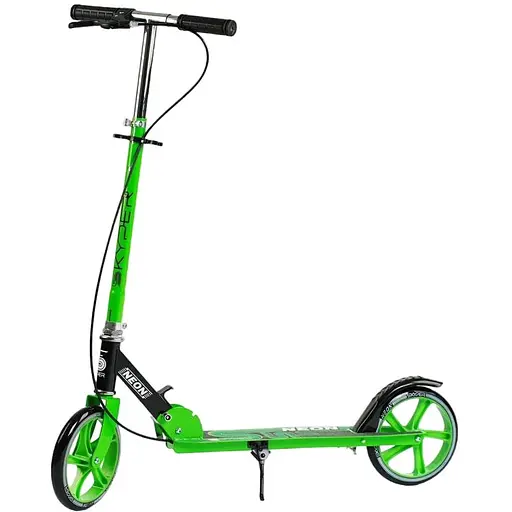 Самокат Skyper Neon 77-102х52х10 см Зелено-чорний 000283529
