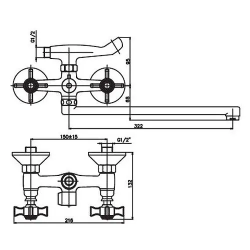 Змішувач для ванни Haiba ZEON 140 HB0420 - фото 2