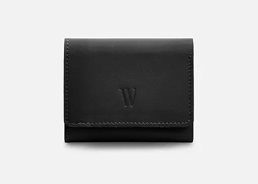 Кожаный кошелек Trinity черный краст - фото 1