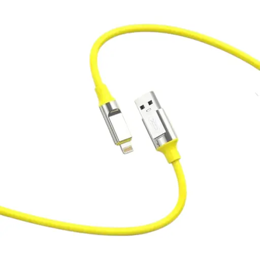 Кабель XO NB251 Liquid Silicone Rubber for Lightning 6A/1 м Желтый - фото 1