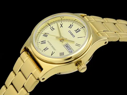 Женские часы кварцевые наручные золотые японские оригинальные Casio LTP-V006G-9BUDF (модуль №5237) - фото 2