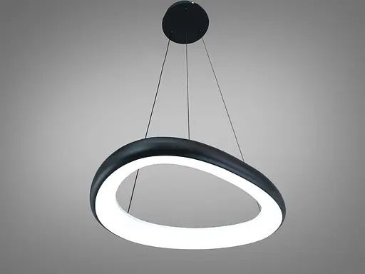 Світлодіодна люстра Romin з підсвічуванням на пульті 90 Вт чорна - фото 1