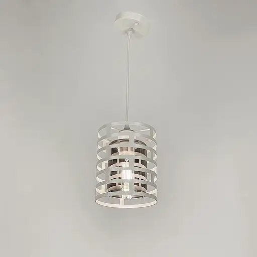 Підвіс в стилі LOFT у білому корпусі із графітовим плафоном Line.F 12728/1 WT+GR - фото 5