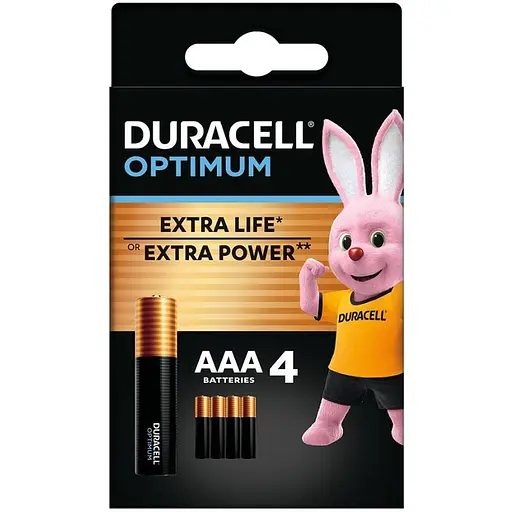 Батарейки Duracell Optimum AAA (LR03) 4 шт.