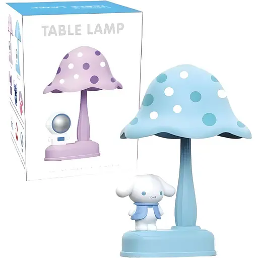 Детская настольная лампа Cinnamoroll грибочек голубая (339D)