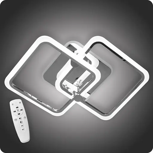 Люстра світлодіодна 517 Dlight 3color з пультом 55Вт Хром (01809) - фото 2