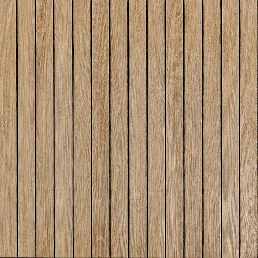 Покриття вінілове самоклеюче Wall Sticker 3D рейки 600х600х2,8мм Світлий мигдаль SW-00002204 - фото 1