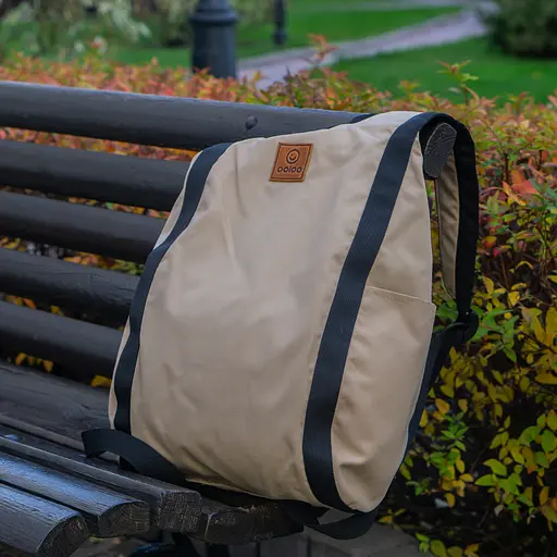 Рюкзак-антивор OOLOO Капля 45х27х14 см, темно-бежевый 2733 - фото 9